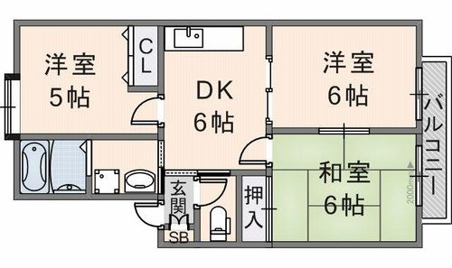 シャルマン横小路206の間取り