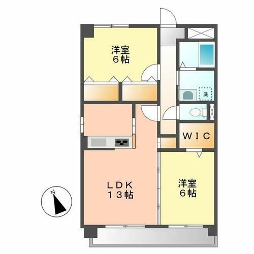 愛知県名古屋市西区こも原町(マンション)の賃貸物件202の間取り