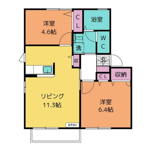 カーサ21 B棟の間取り