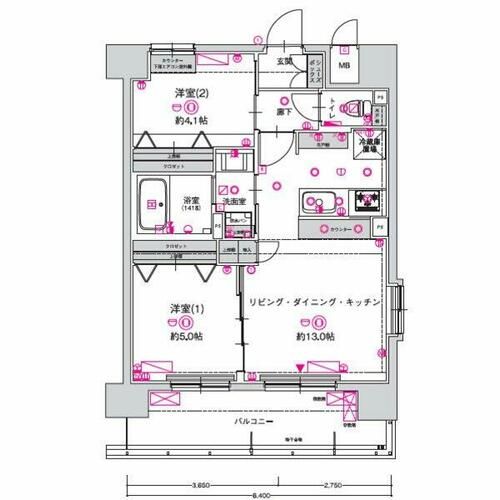 スプランディッド名駅NORTHの間取り