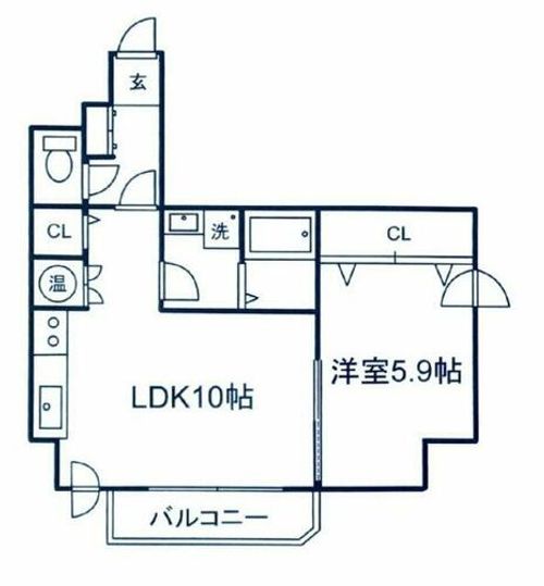 シャレオ当別壱番館702の間取り