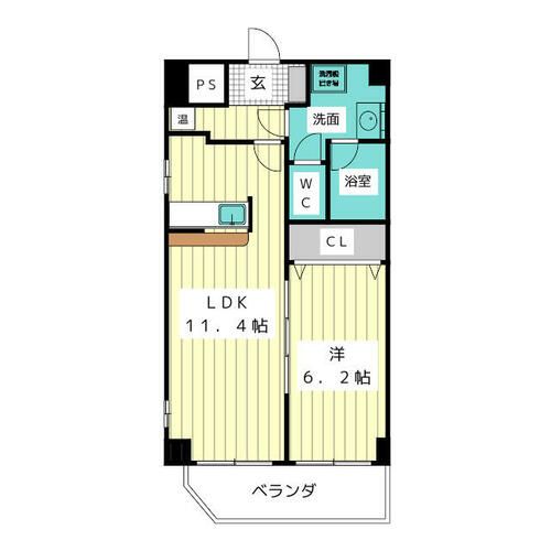 ON Deuxfle KAWANA オーエヌデュフレカワナの間取り