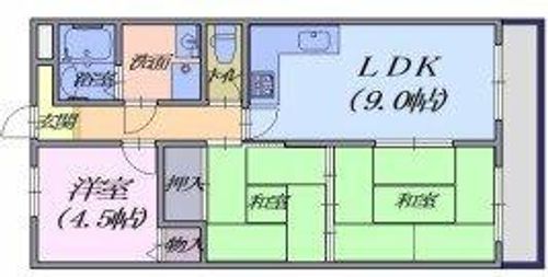 マンションカワハラの間取り