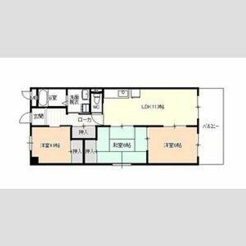 愛知県名古屋市中川区法華1丁目(マンション)の賃貸物件の間取り
