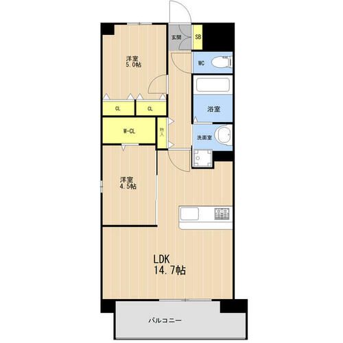 LEGEND東比恵0801の間取り
