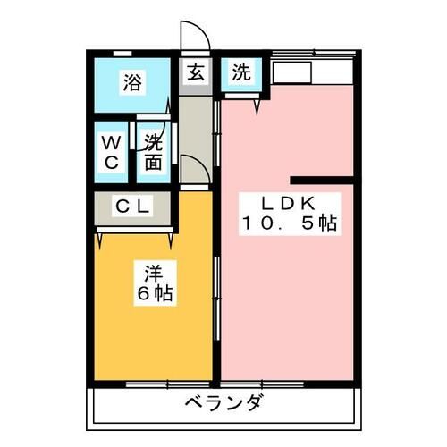グローリーハイツB棟の間取り