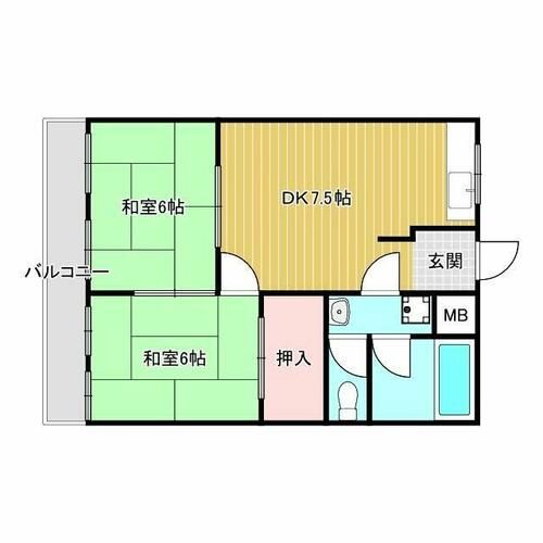 西川マンションの間取り