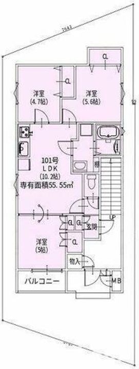 クリエオーレ南正雀の間取り