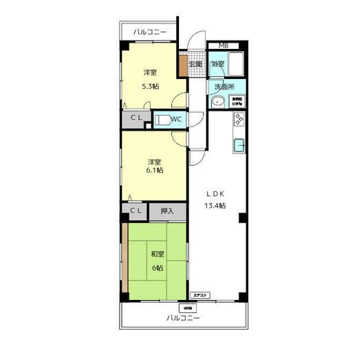 アネトス愛宕の間取り