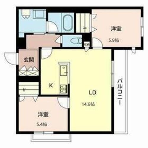茨木市シャーメゾン上穂積Ⅲの間取り