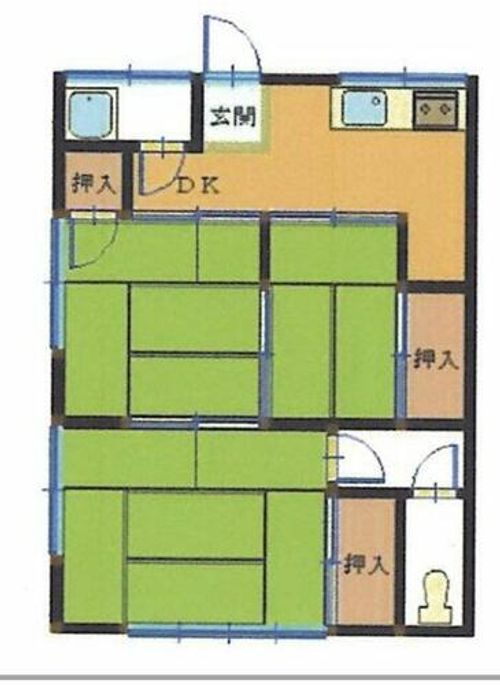 大畠アパート201の間取り