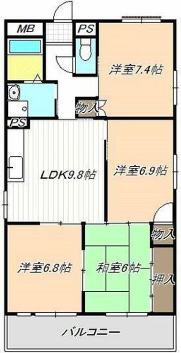 グランデ松蔭の間取り