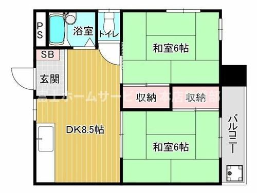 コーポ澄4-Aの間取り