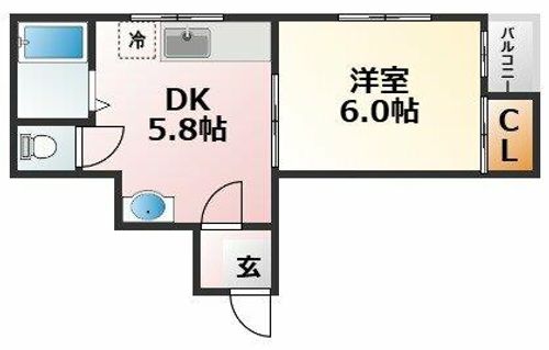 大阪府大阪市東淀川区菅原4丁目(マンション)の賃貸物件の間取り