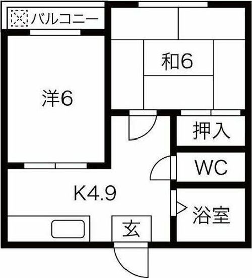 昭栄コーポの間取り
