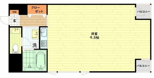 大阪府大阪市中央区北浜東(マンション)の賃貸物件の間取り