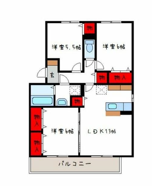 アピテ高安の間取り