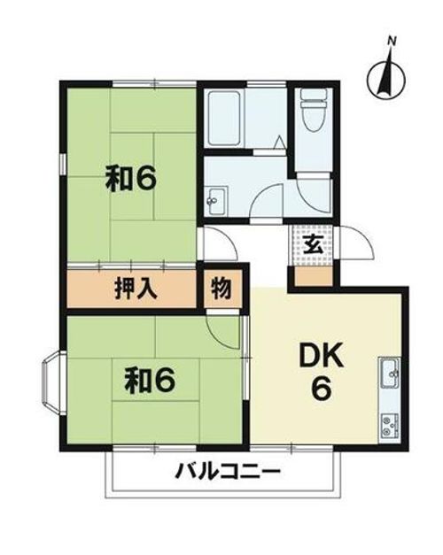 志賀ハイツ205の間取り