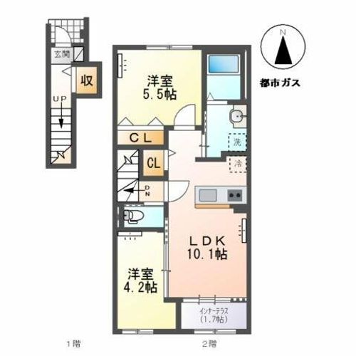 森本3丁目新築アパートの間取り