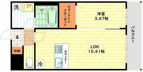 大阪府大阪市北区黒崎町(マンション)の賃貸物件の間取り
