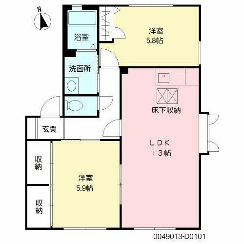 福岡県久留米市小森野4丁目(アパート)の賃貸物件の間取り