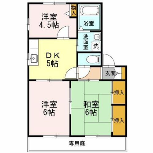 サンディアスB棟の間取り