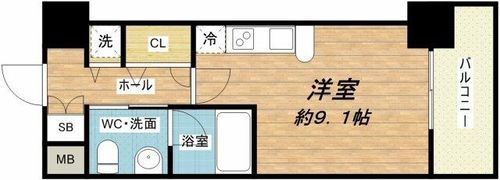 ISM谷町六丁目の間取り