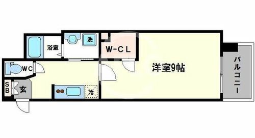 プレサンス堺筋本町駅前の間取り