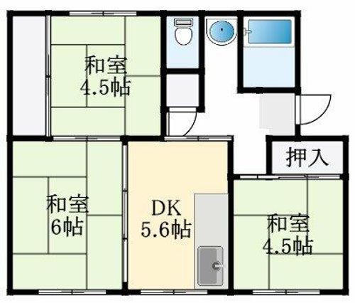 大阪府大阪狭山市西山台5丁目(マンション)の賃貸物件の間取り