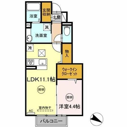 福岡県北九州市若松区宮前町(アパート)の賃貸物件の間取り