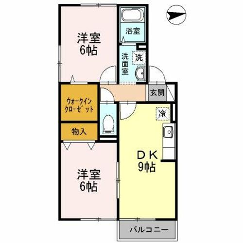 福岡県北九州市若松区宮前町(アパート)の賃貸物件の間取り