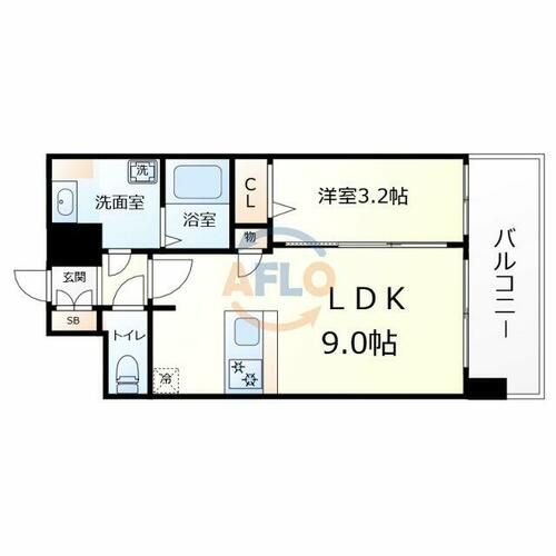 プレサンス緑橋ソレアスの間取り