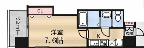 大阪府東大阪市長堂2丁目(マンション)の賃貸物件の間取り