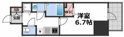 Metrosa谷町六丁目Northの間取り