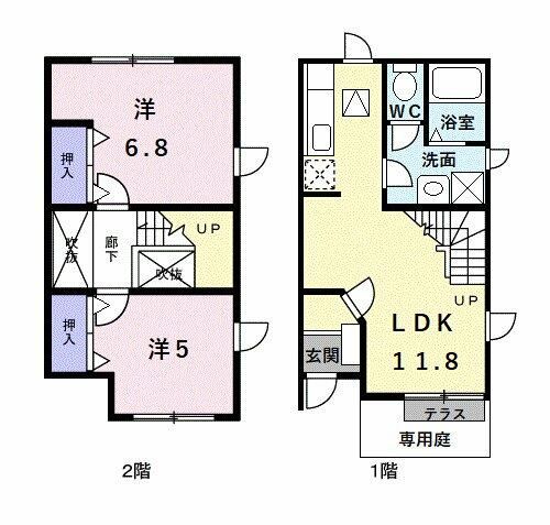 大阪府堺市中区毛穴町(アパート)の賃貸物件の間取り
