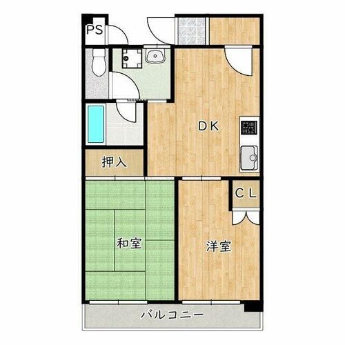 大阪府藤井寺市春日丘1丁目(マンション)の賃貸物件の間取り