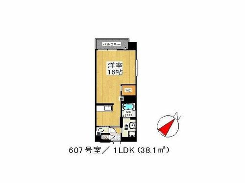 福岡県北九州市戸畑区初音町(マンション)の賃貸物件の間取り