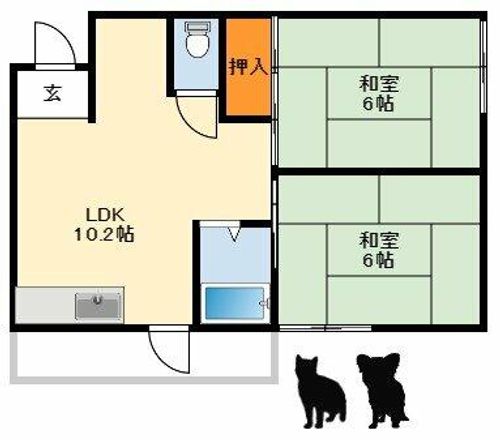 大阪府堺市中区深井北町(マンション)の賃貸物件の間取り