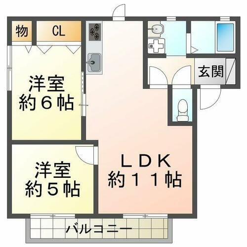 リファインド二ツ屋の間取り
