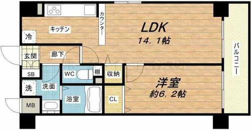 プレサンス中之島公園南の間取り