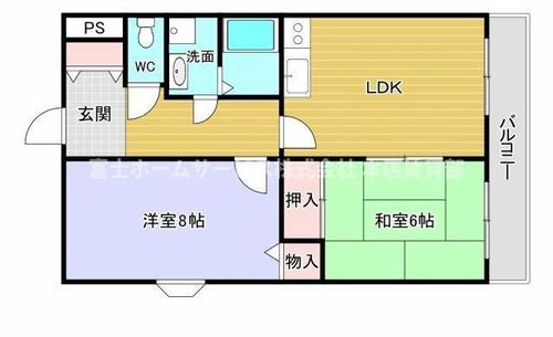 サンライフ上住吉301の間取り