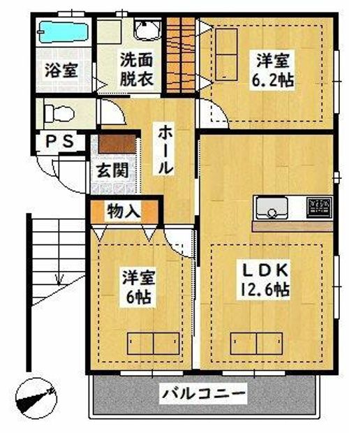 ファミリアーレ金屋201の間取り