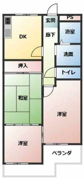 フラワーハイツ302の間取り