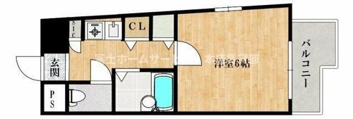 プレサンス梅田西1101の間取り