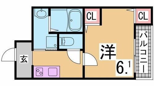 兵庫県神戸市兵庫区中道通4丁目(アパート)の賃貸物件の間取り