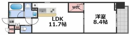 ラクラス長堀橋の間取り