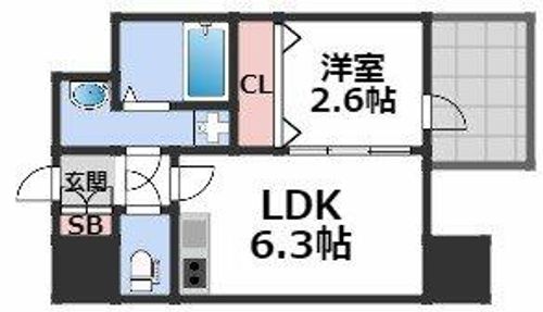 エスグランデ難波グランツの間取り
