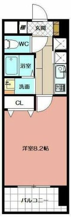 福岡県北九州市小倉北区竪町1丁目(マンション)の賃貸物件の間取り