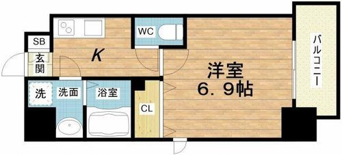 フォーリアライズ難波シエロの間取り