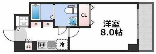 ルクレ難波の間取り